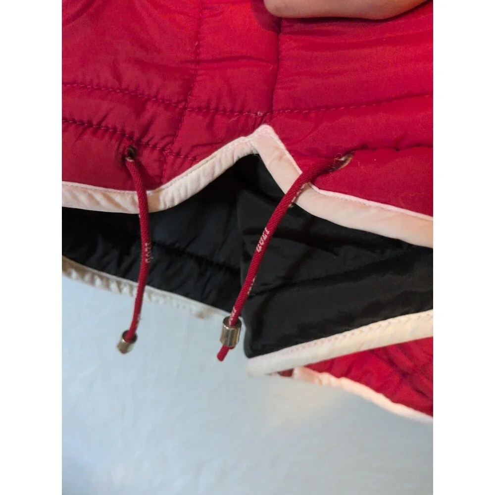 IZOD Men’s M Brick Red Quilted Puffer Vest Full Zip Lined With Adjustable Waist